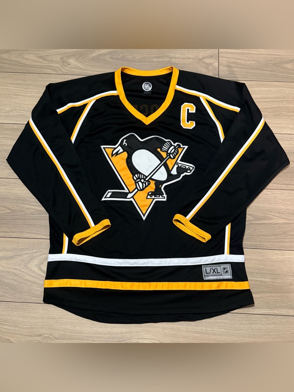 NHL Pittsburgh Penguins Jersey Sidney Crosby Mens Size Large/XL Black